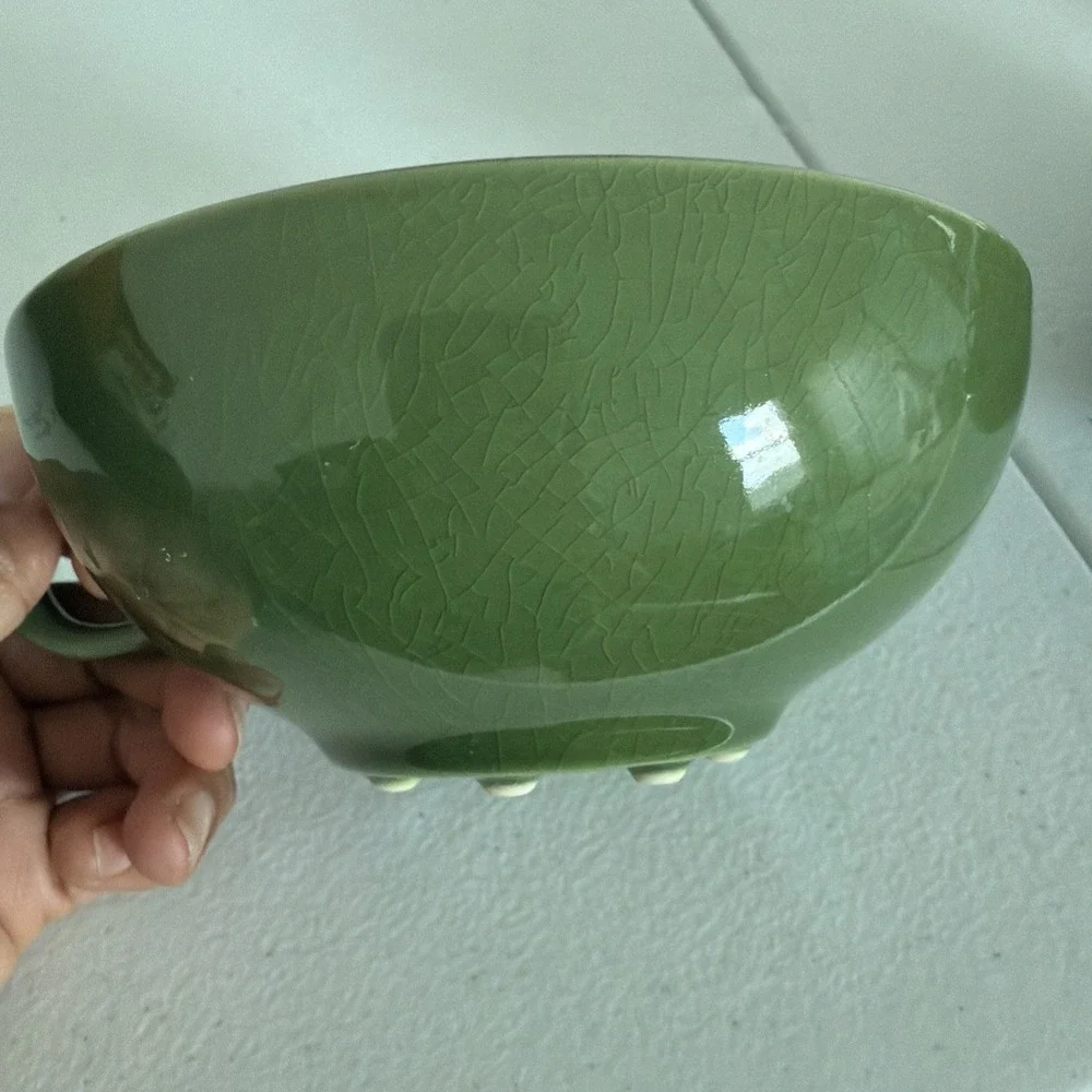 Vintage Three IKEA Green Soup Bowls